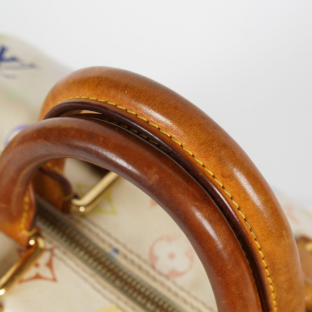 Louis Vuitton Speedy 30 M92642 Monogram Multicolore White Bag Used 08E107150008