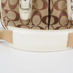 Authentic Coach Signature Mini Field Shoulder Bag Crossbody Canvas x Leather 77