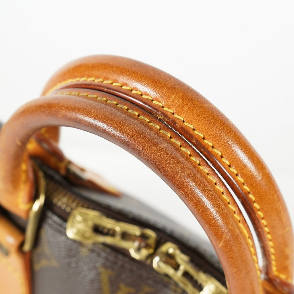 Louis Vuitton Alma PM M51130 Monogram Canvas Brown Used Handbag 09E112530011