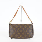 Louis Vuitton Monogram Pochette Accessoires Brown Bag M51980 Used 07E243410005