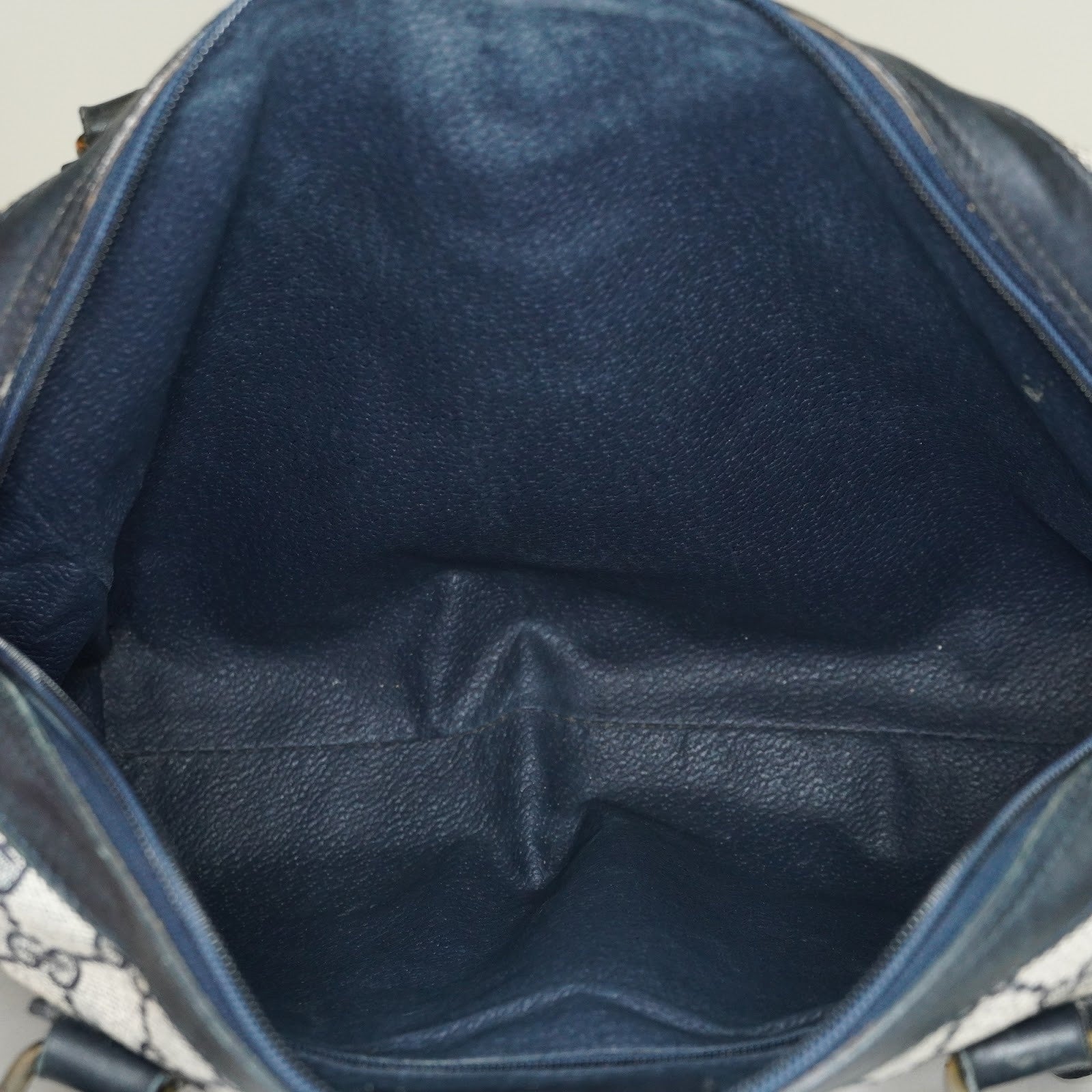 GUCCI Vintage Sherry Line GG Canvas Mini Boston Bag Navy Web 08E393190010