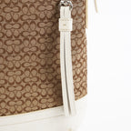 Coach Purse Logo Signature Handbags WhiteLEATHER DUFFLE HOBO  XY172