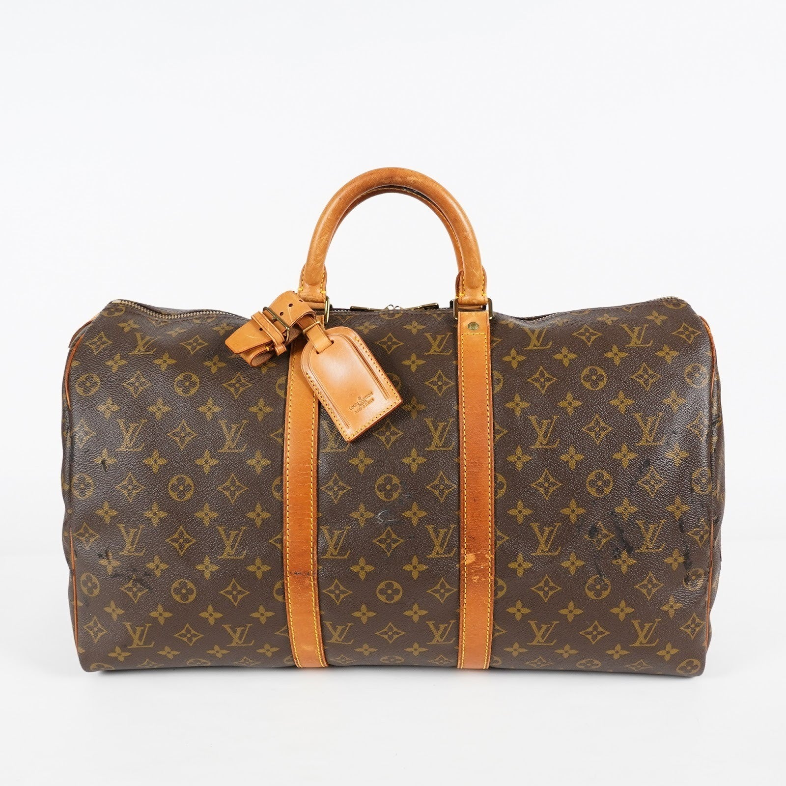 Louis Vuitton Keepall 50 Monogram Canvas Brown Used Duffle M41426 07E203410027
