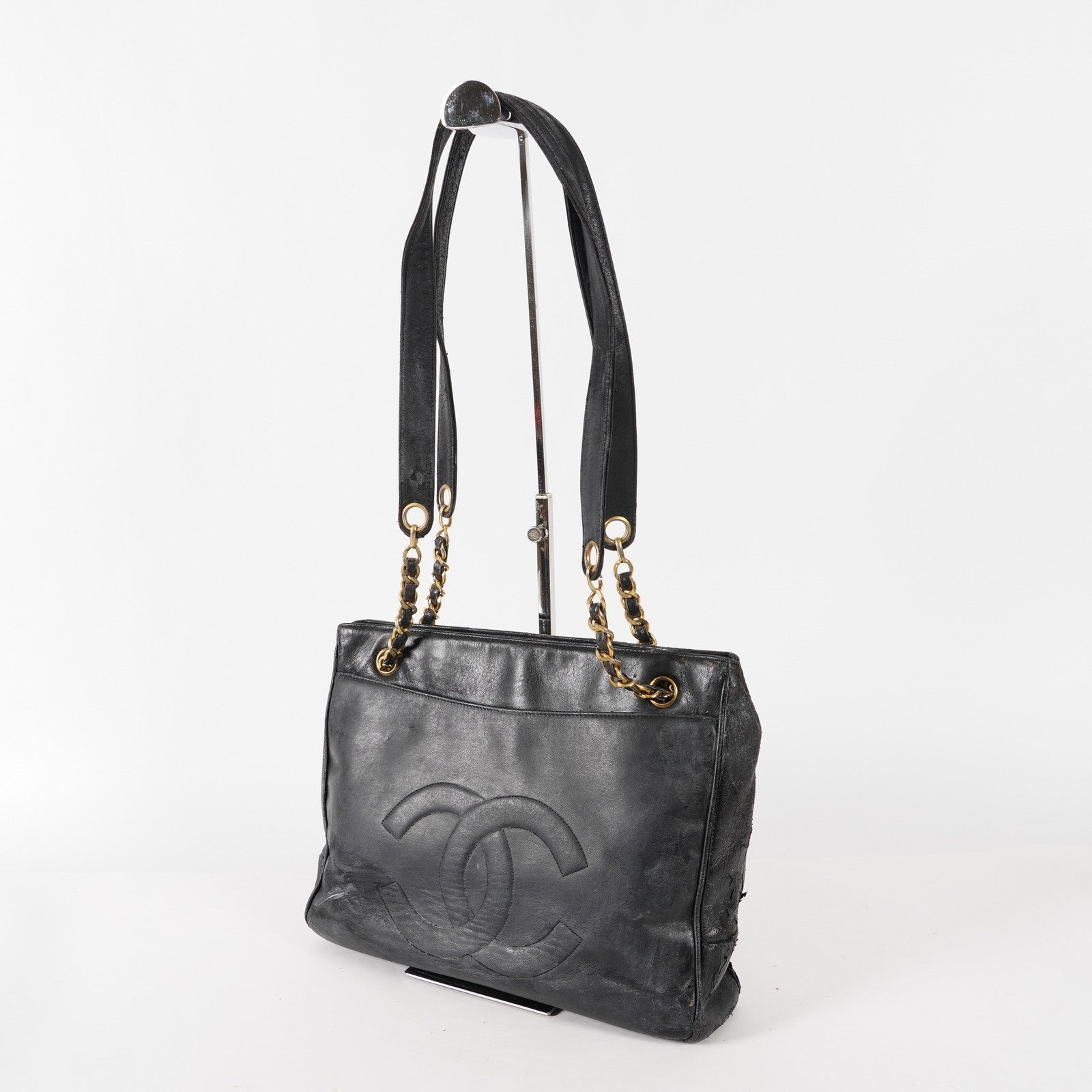 CHANEL vintage CC CC Mark Double Chain Bag Big Coco Shoulder Bag 03E565280011