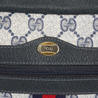 GUCCI Sherry Line GG Supreme Shoulder Bag Navy Crossbody Vintage 08E242640010