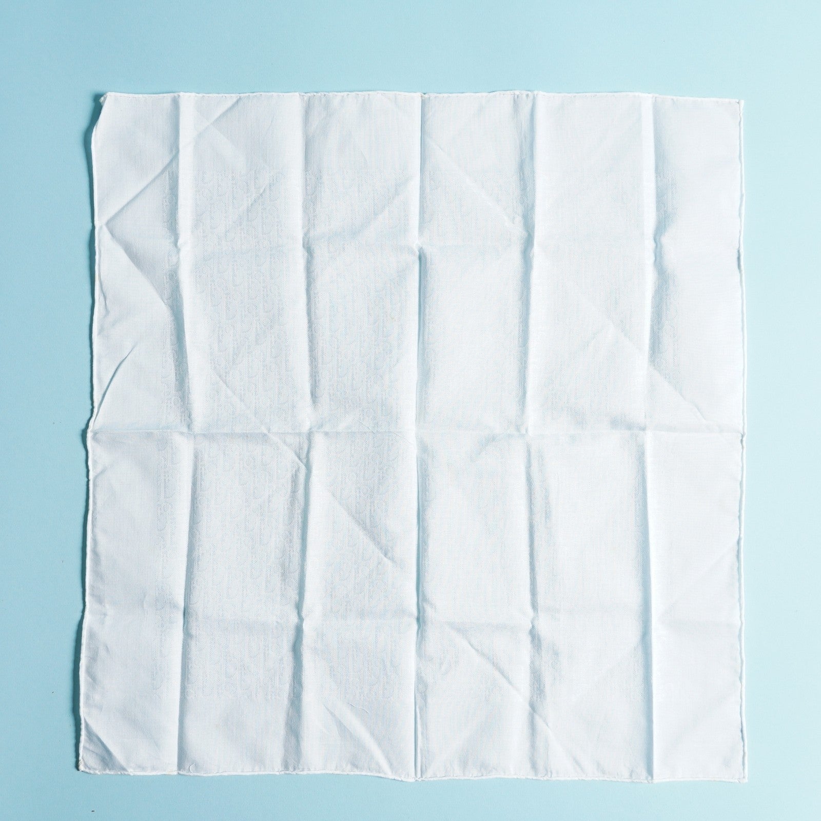 CHRISTIAN DIOR *Formal White Scarf Handkerchief 48cm XY209