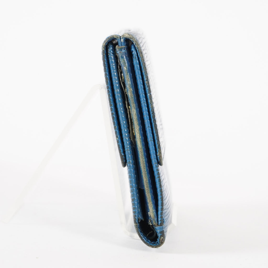 Louis Vuitton Blue Epi Leather Elise Compact Wallet  XY215