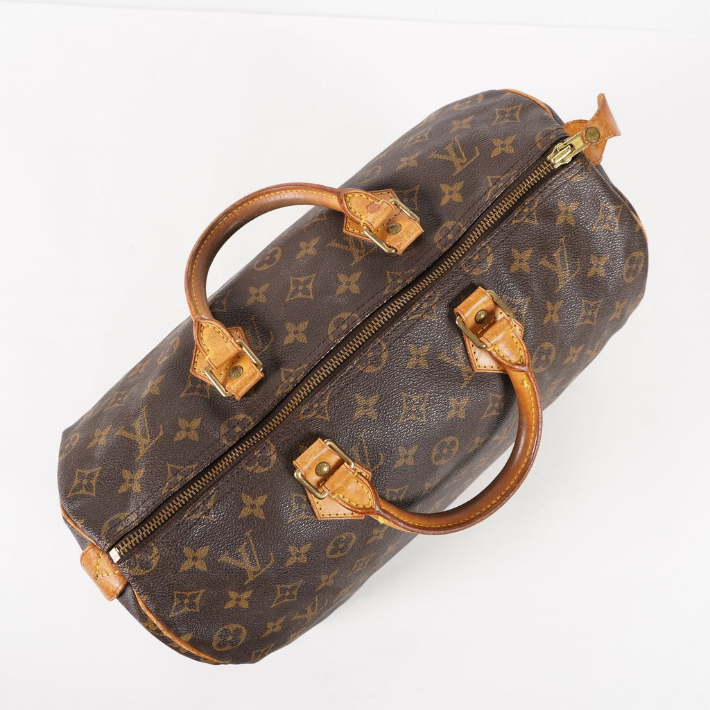 Authentic Louis Vuitton Monogram Speedy 35 M41524 Handbag 02A186463611