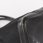 Hermes Garden Party 30 TPM Handbag Tote Leather Canvas Black 05E024290016