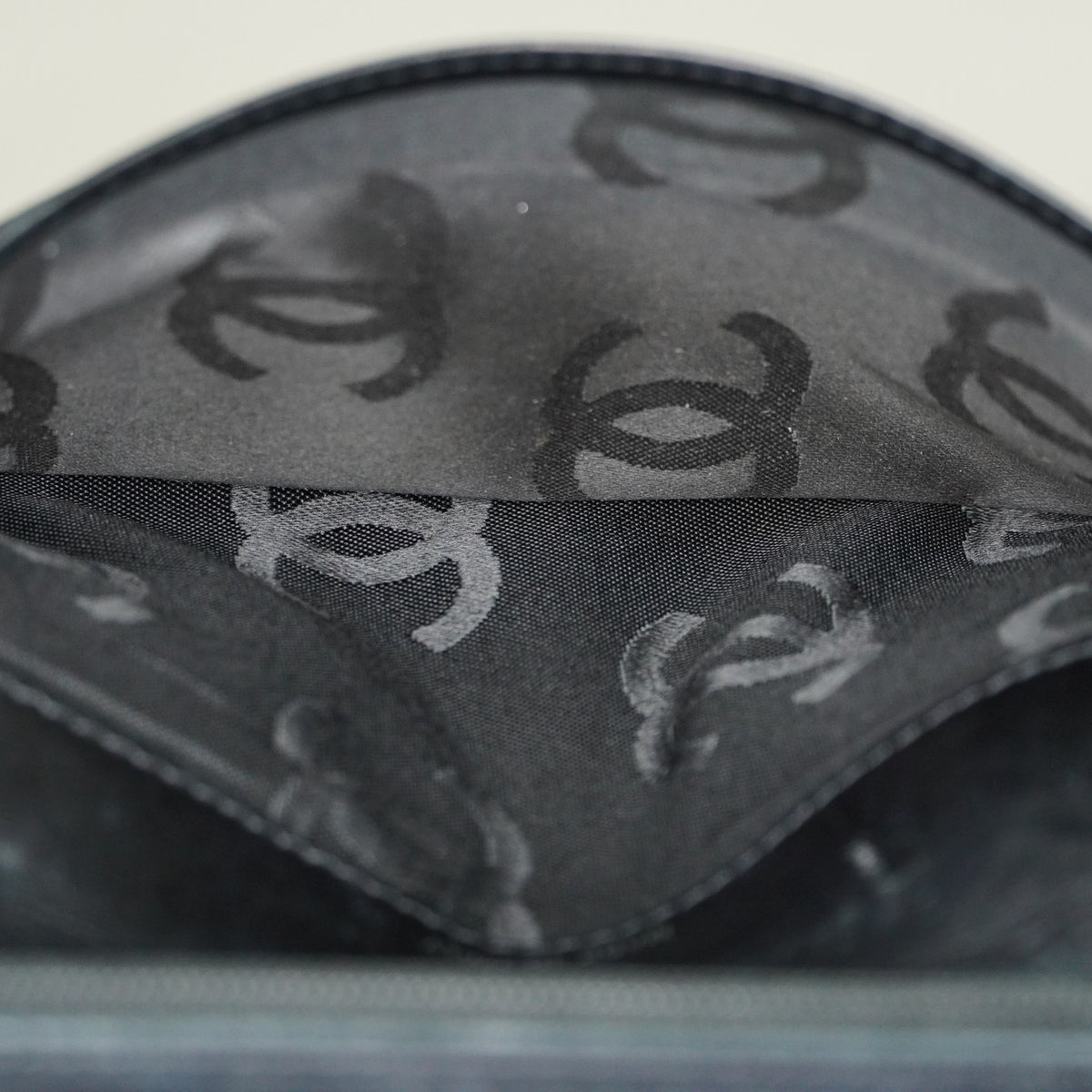 Chanel Cambon Long Wallet 19cm Black Quilted Lambskin Bifold Used 08E011760008