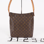 Louis Vuitton Monogram Looping GM Shoulder Bag Brown M51145 Vintage 07E143410005