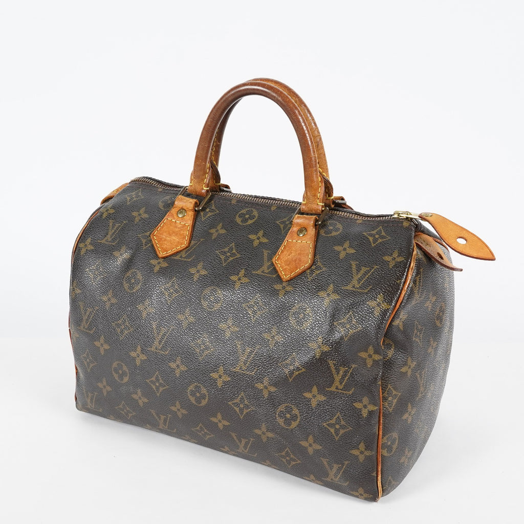Louis Vuitton Speedy 30 M41526 Monogram Canvas Bag Brown Vintage 07A064118408