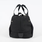 CHANEL Sports Line Boston Bag 40cm Black Canvas Used Vintage Duffle 07E186930027