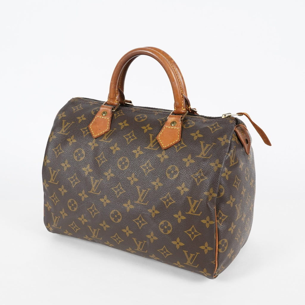 Louis Vuitton Speedy 30 Monogram Canvas Hand Bag Brown Used M41526 07A145319608