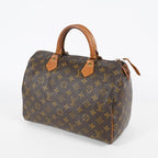 Louis Vuitton Speedy 30 Monogram Canvas Hand Bag Brown Used M41526 07A145319608