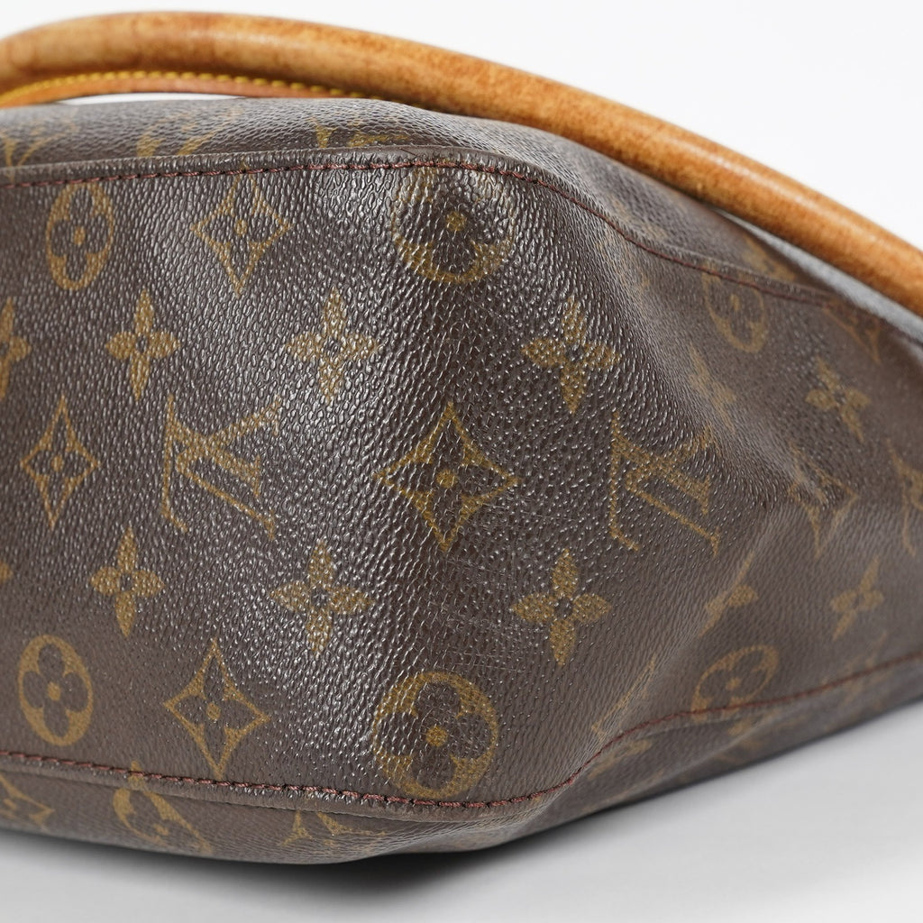 Louis Vuitton Looping GM M51145 Monogram Brown Shoulder Bag Vintage 07E033300019