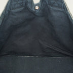 HERMES Fourre-Tout MM Black Canvas Tote Bag Hand Bag Purse Used 07A08605005