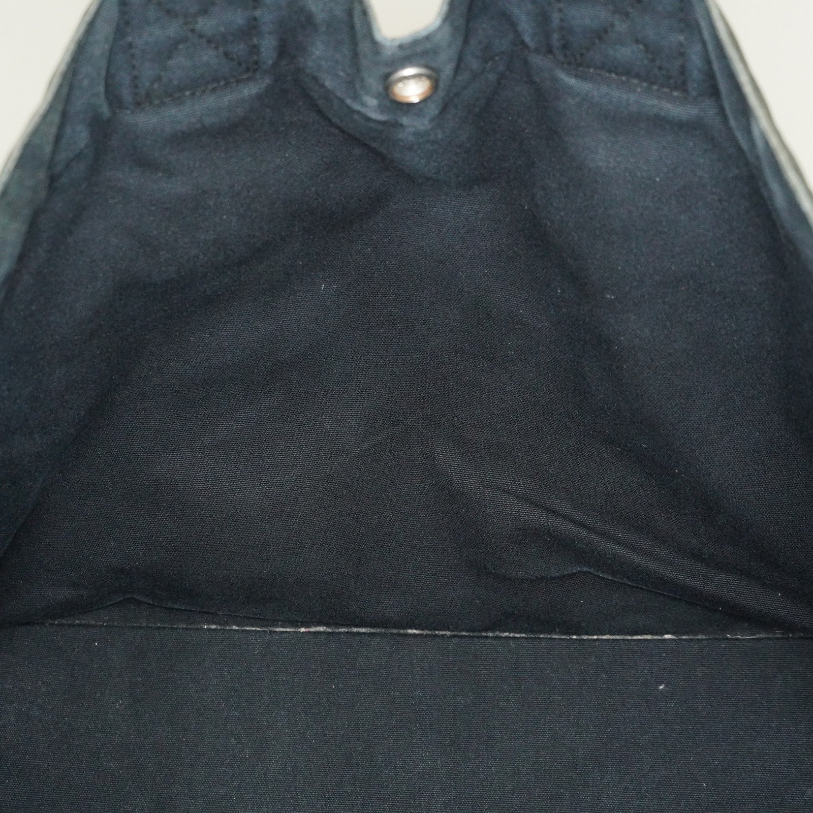 HERMES Fourre-Tout MM Black Canvas Tote Bag Hand Bag Purse Used 07A08605005