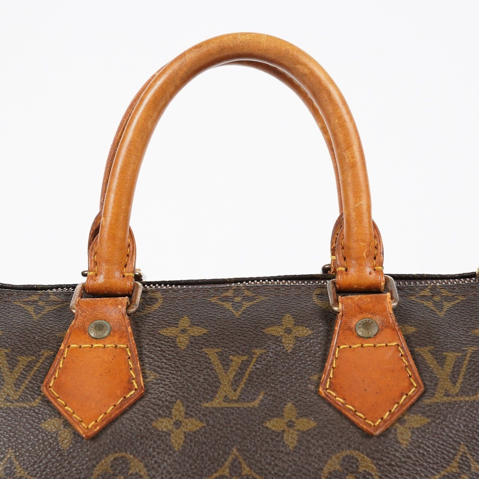 Louis Vuitton Monogram Speedy 25 Brown Coated Canvas M41528 Vintage 07E425830012