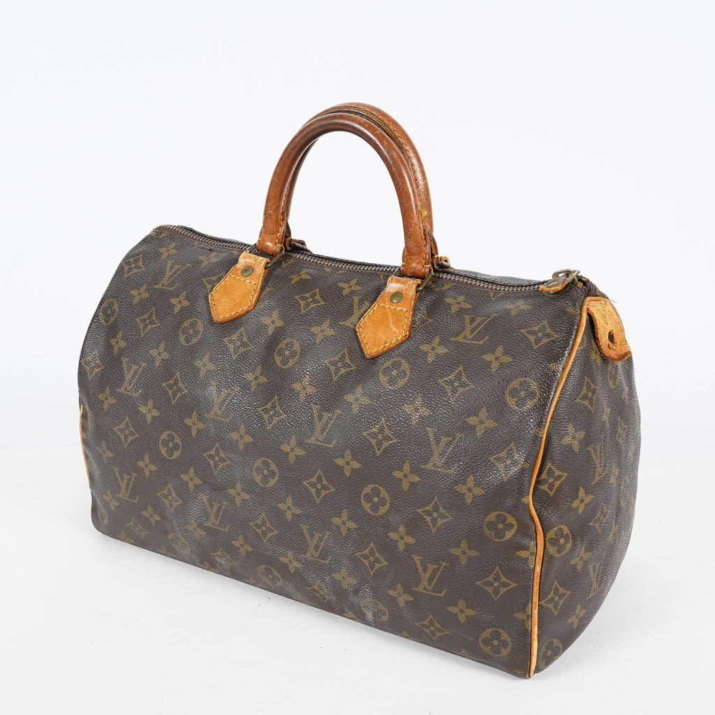 Louis Vuitton Speedy 35 Monogram Canvas Brown Handbag M41524 Used 08A154118403