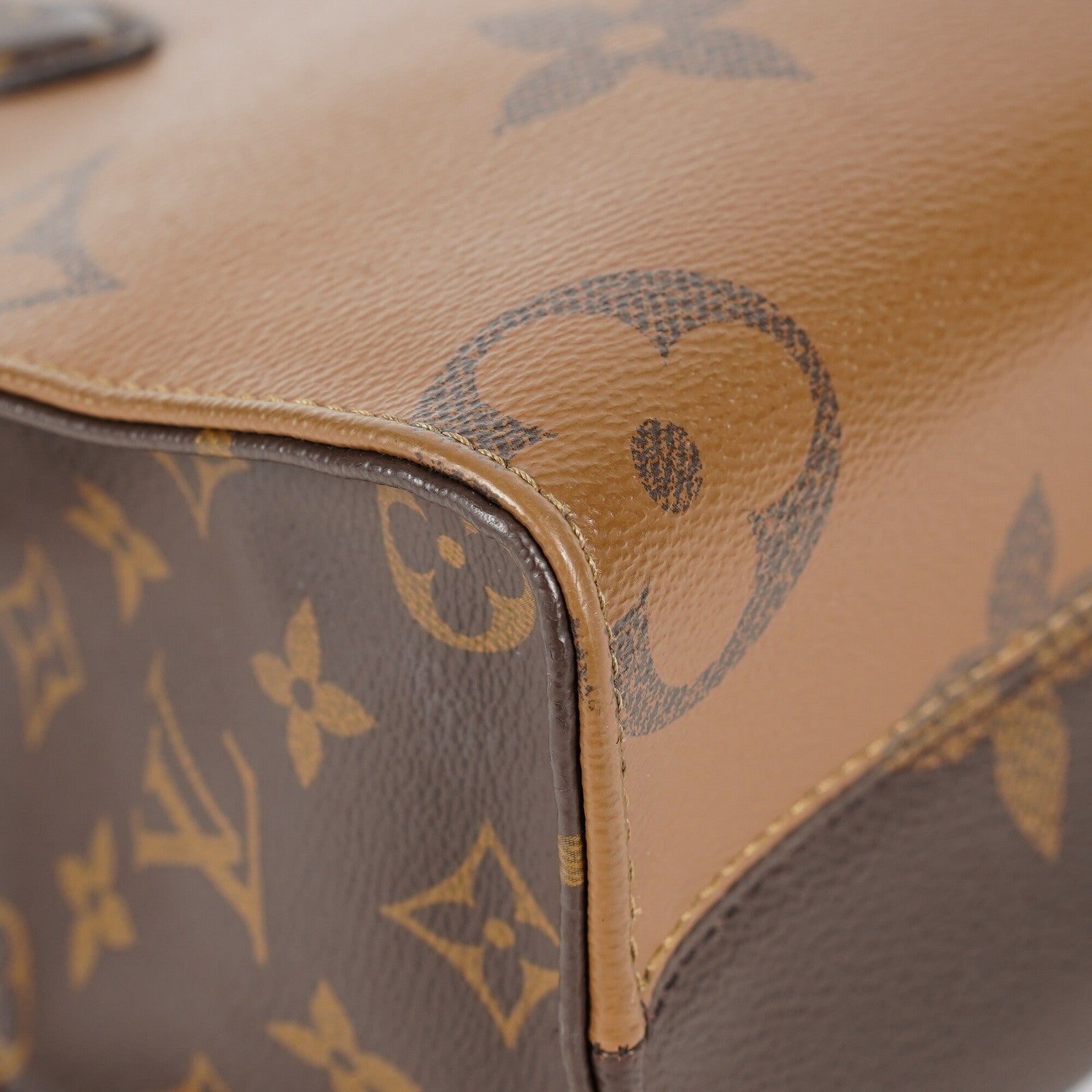 Louis Vuitton OnTheGo PM Monogram Reverse Canvas Tote M46373 Brown 07E0920130030