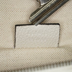 Gucci Print Belt Bag White Leather Waist Bag Web Strap Used 530412 07E013850017