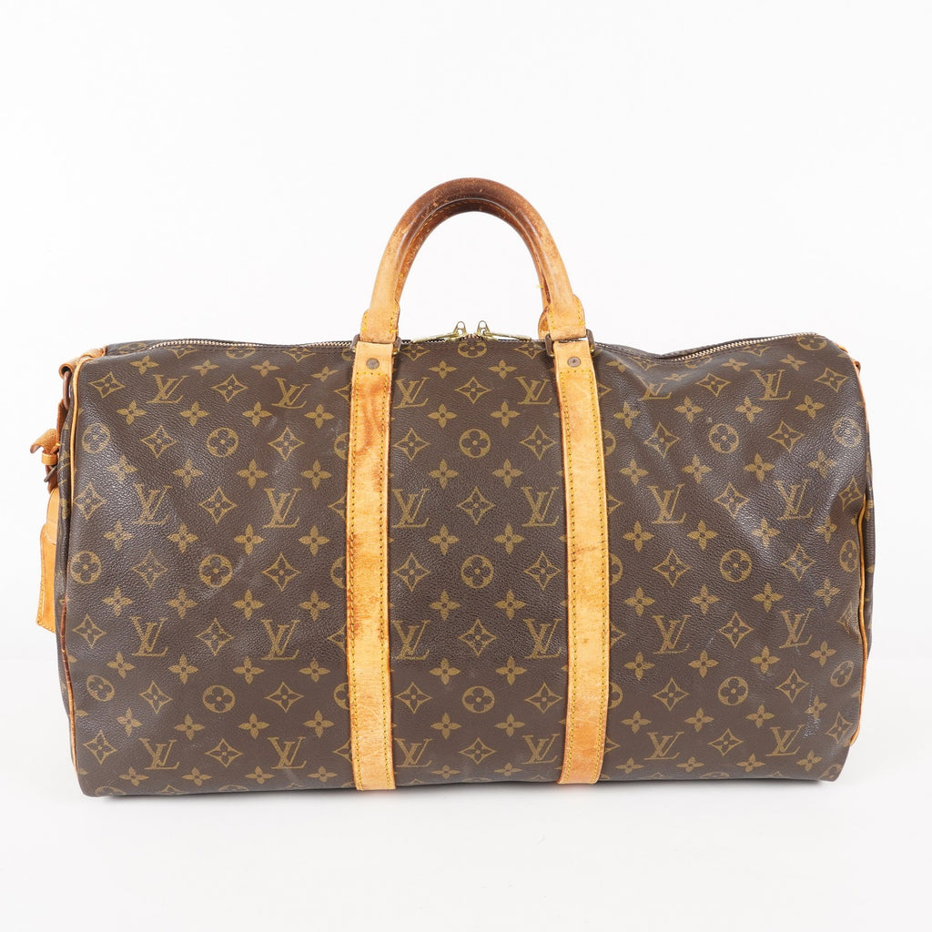 LOUIS VUITTON Keepall 50 Monogram Boston Bag Brown vintage M41426 06E133300010