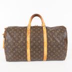 LOUIS VUITTON Keepall 50 Monogram Boston Bag Brown vintage M41426 06E133300010