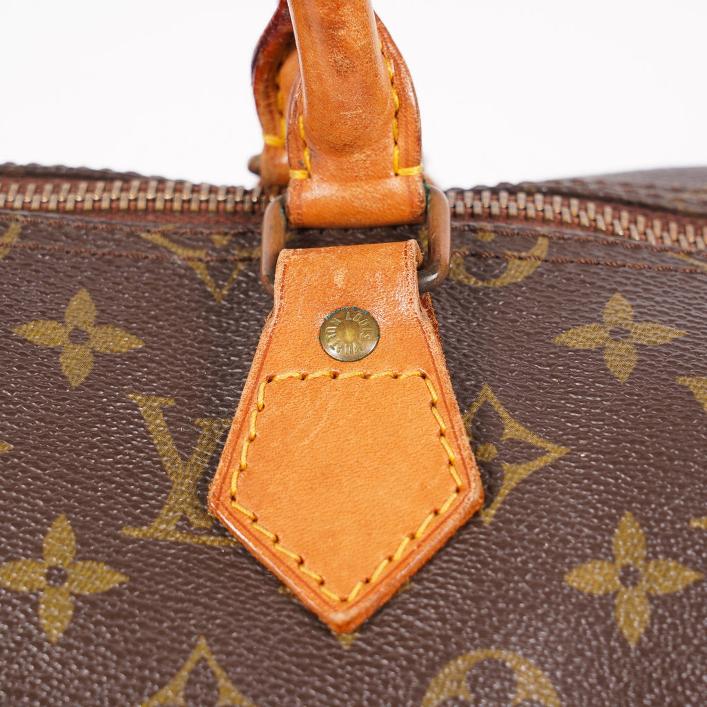 Louis Vuitton Speedy 40 M41522 Monogram Canvas Boston Handbag Brown 07A115148005