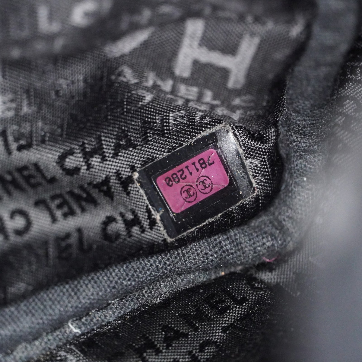 Chanel Chocolate Bar Nylon Mini Boston Bag 35cm Black Silver HW 07E314180008