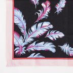 Hermes Carre 45 100% Cotton Napkin, Black with Blue, 03E13825017