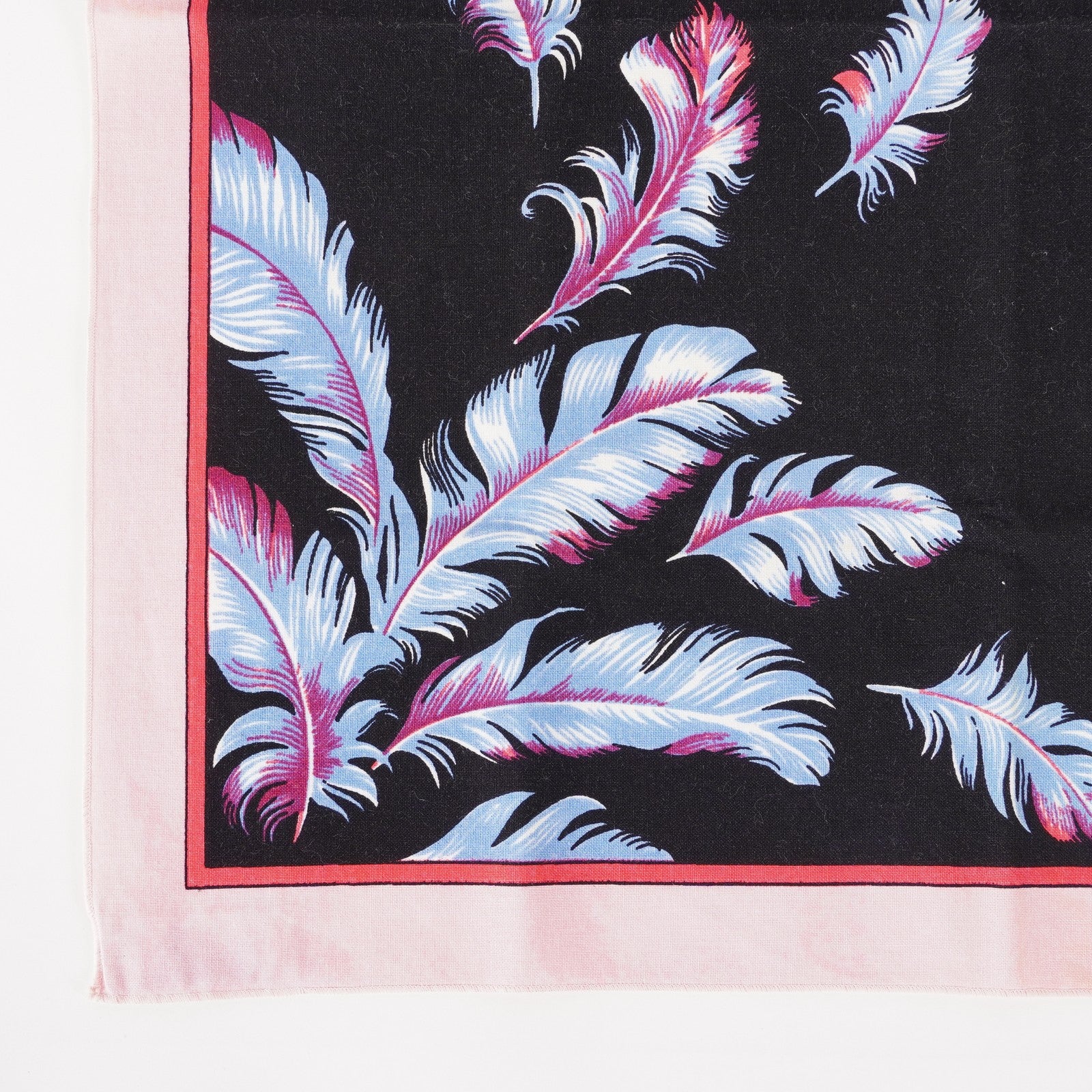Hermes Carre 45 100% Cotton Napkin, Black with Blue, 03E13825017
