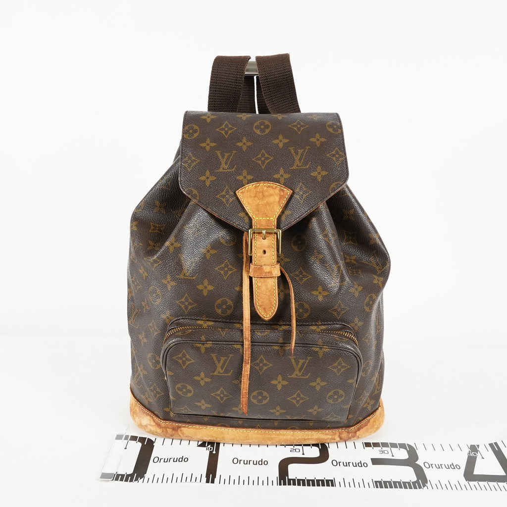 Louis Vuitton Montsouris GM M51135 Monogram Canvas Brown Backpack 09M434192108