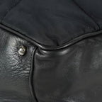 Chanel Chocolate Bar Nylon Mini Boston Bag 35cm Black Silver HW 07E314180008