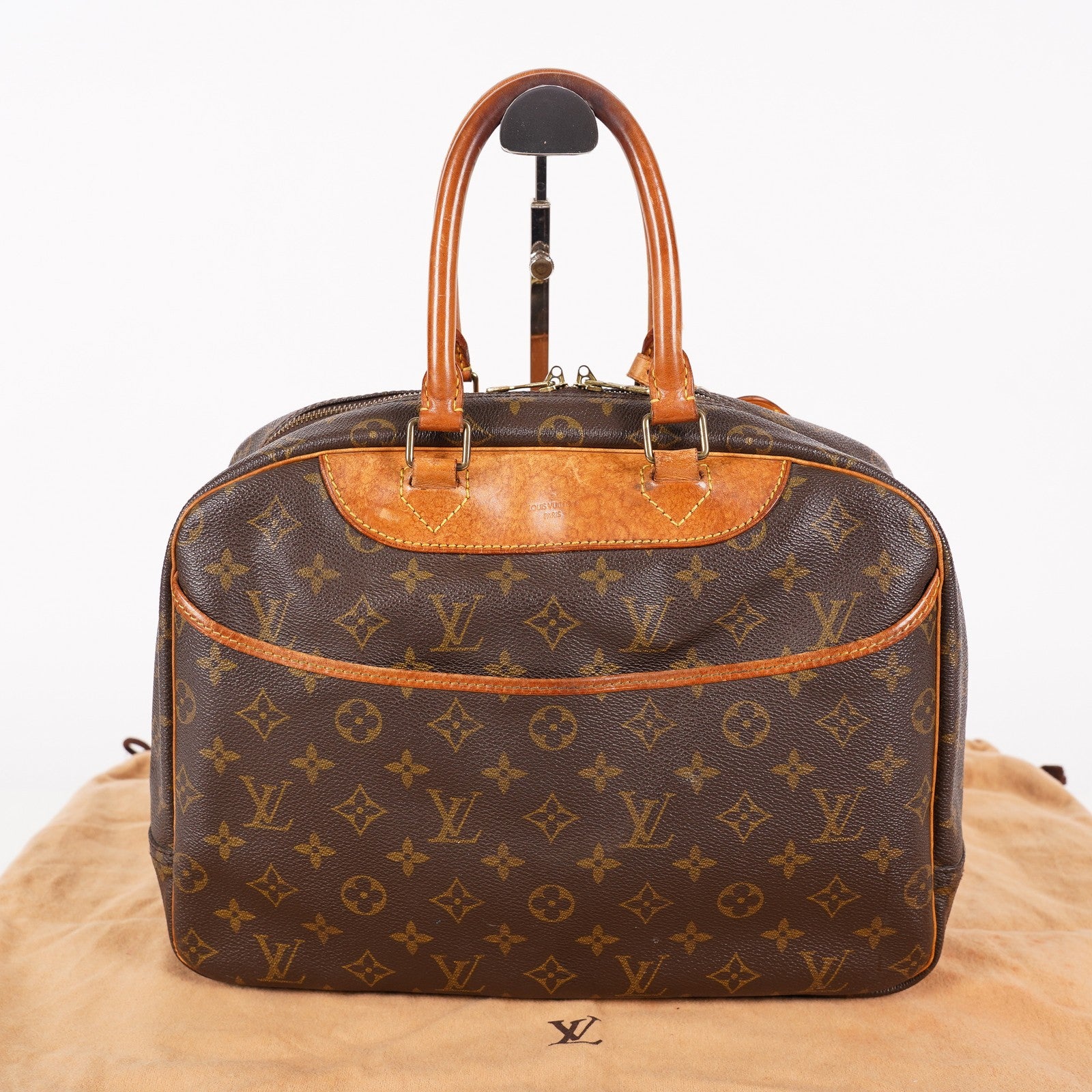 LOUIS VUITTON Deauville Handbag M47270 Monogram canvas Brown 06E092860019