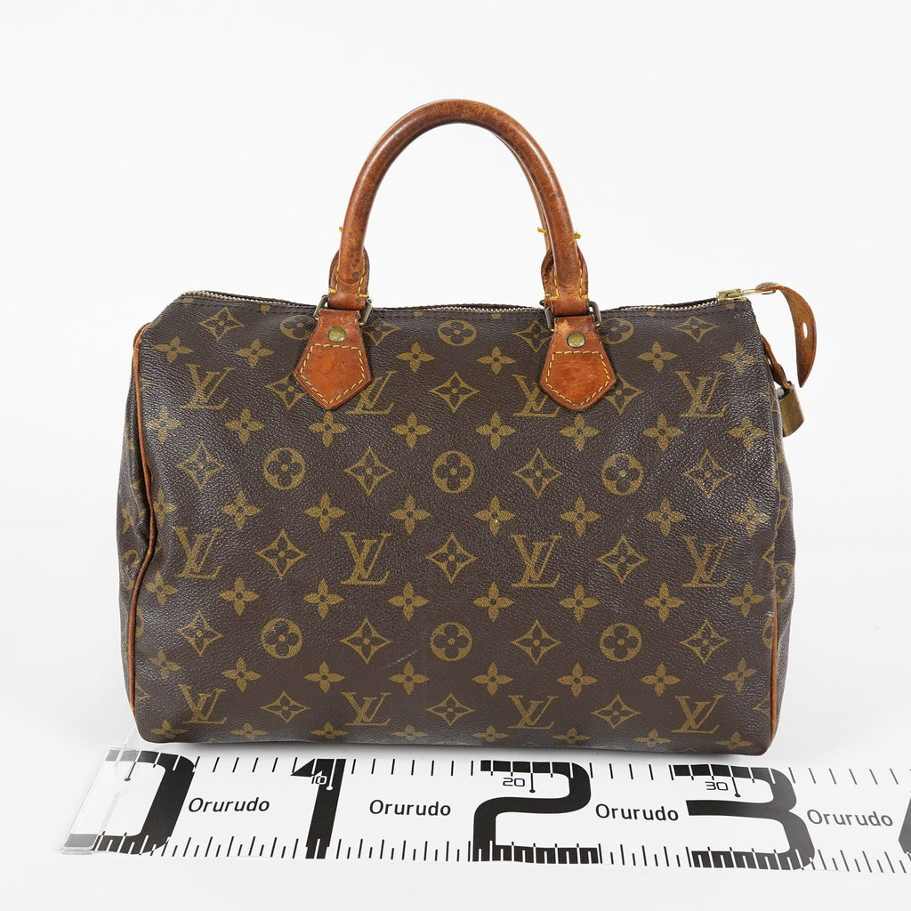 Louis Vuitton Monogram Speedy 30 Boston Handbag Brown Canvas M41526 07E124070030