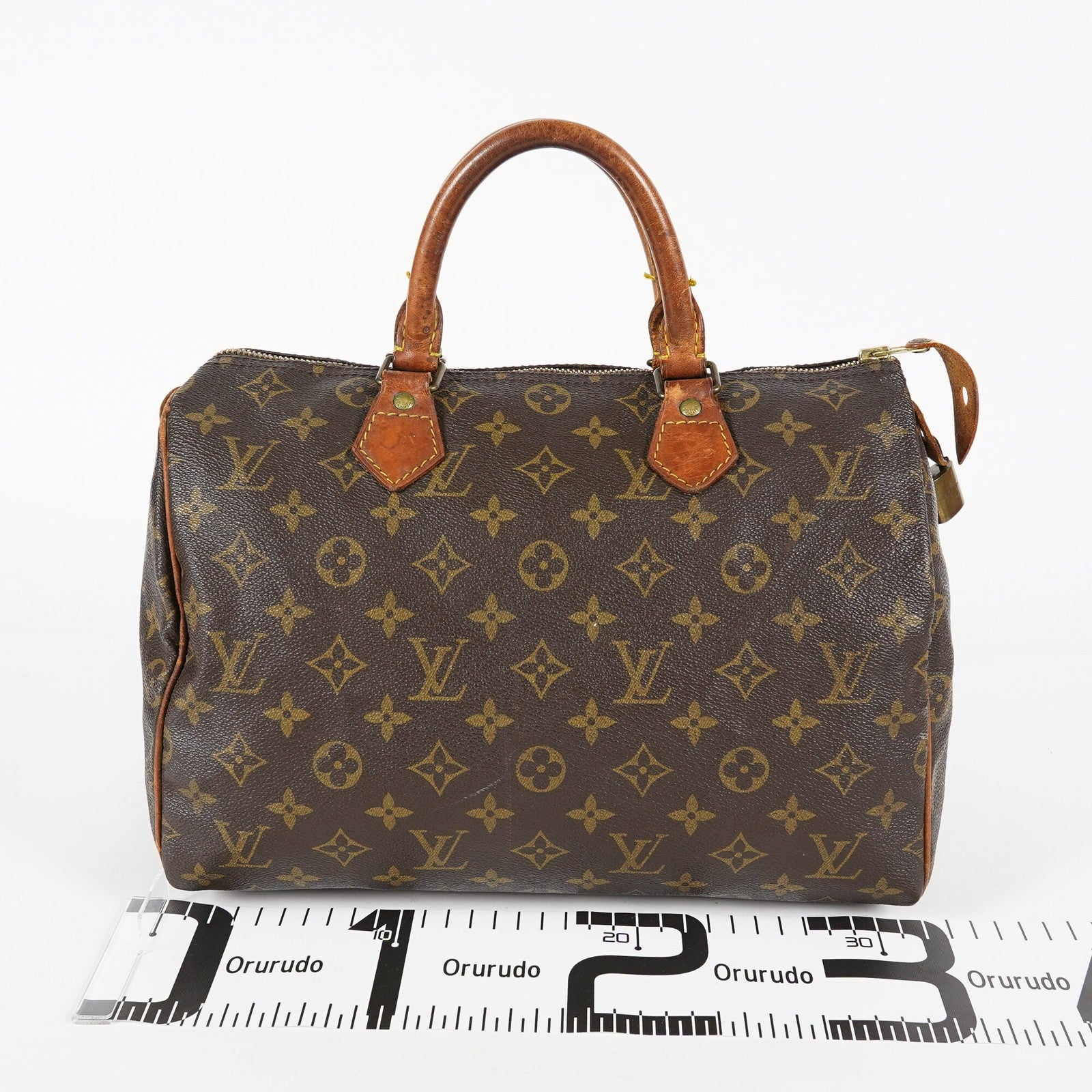 Louis Vuitton Monogram Speedy 30 Boston Handbag Brown Canvas M41526 07E124070030