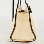 kate spade handbag beige black with bow gold logo plate leather 225243940936