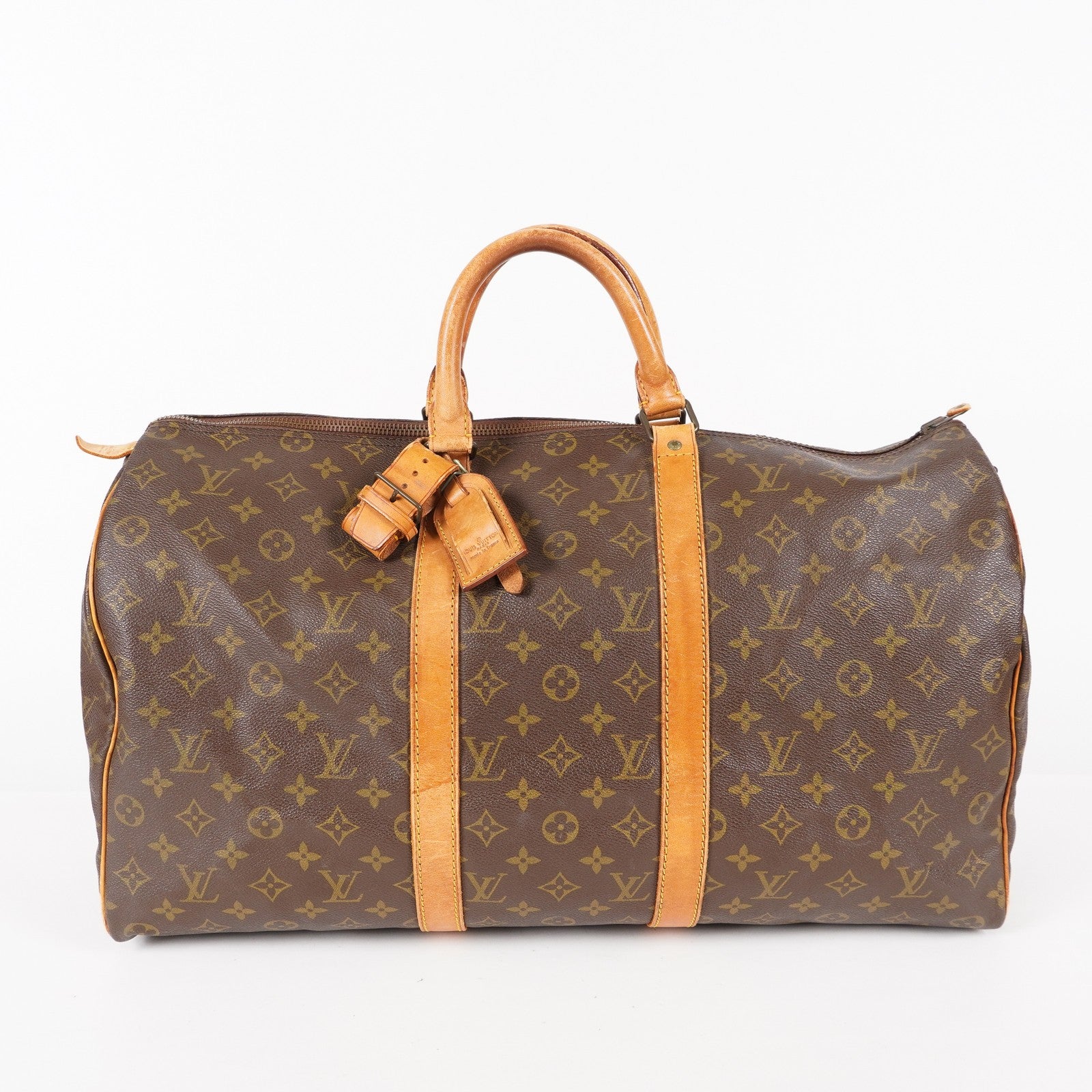 LOUIS VUITTON Keepall 50 Monogram Boston Bag USED vintage M41426 06E353190017