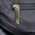 Chanel Old Travel Line Tote MM Black Nylon Shoulder Bag CC Used 06E111155030