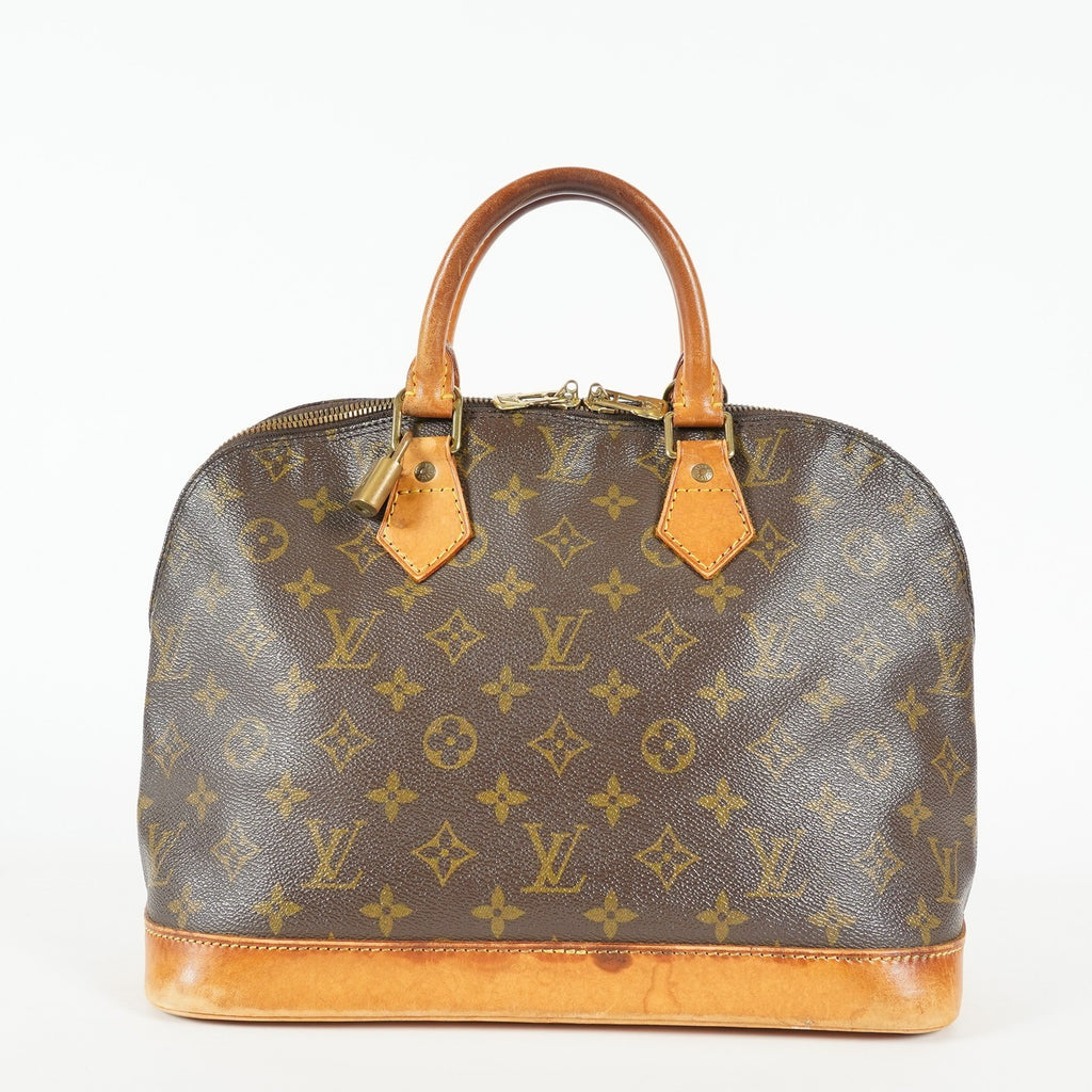 Louis Vuitton Alma PM M51130 Monogram Canvas Brown Used Handbag 09E112530011