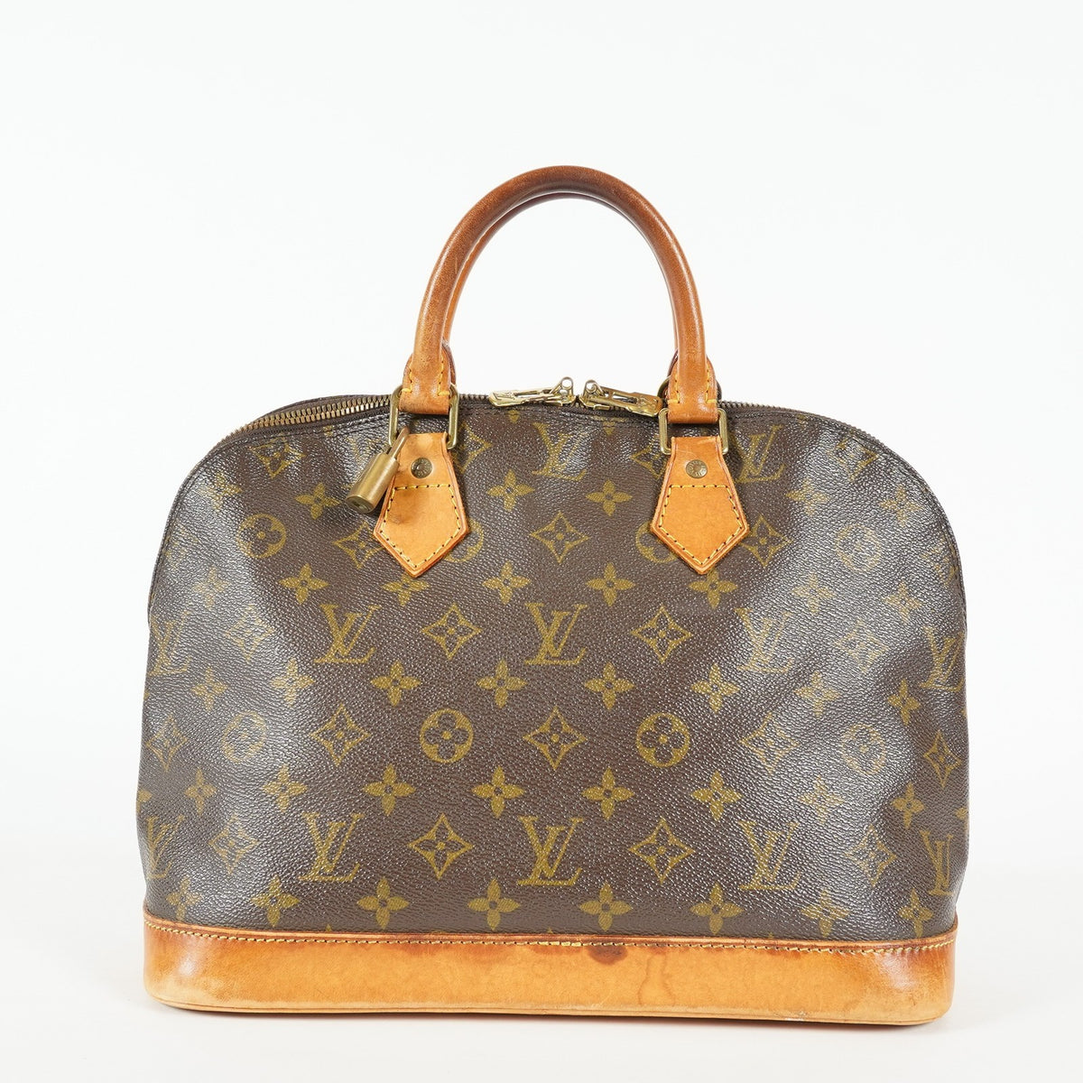 Louis Vuitton Alma PM M51130 Monogram Canvas Brown Used Handbag 09E112530011