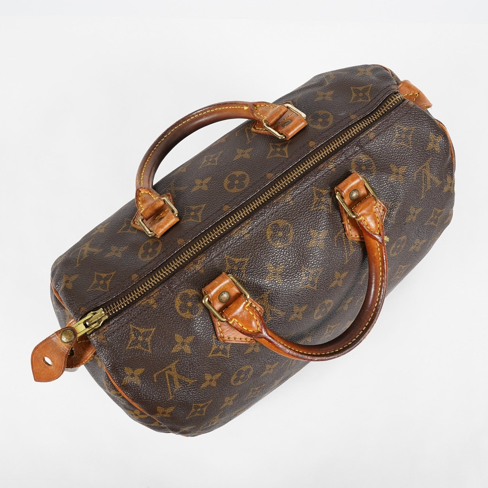 Louis Vuitton Monogram Speedy 30 Handbag Boston Bag M41526 Brown 07E045170010