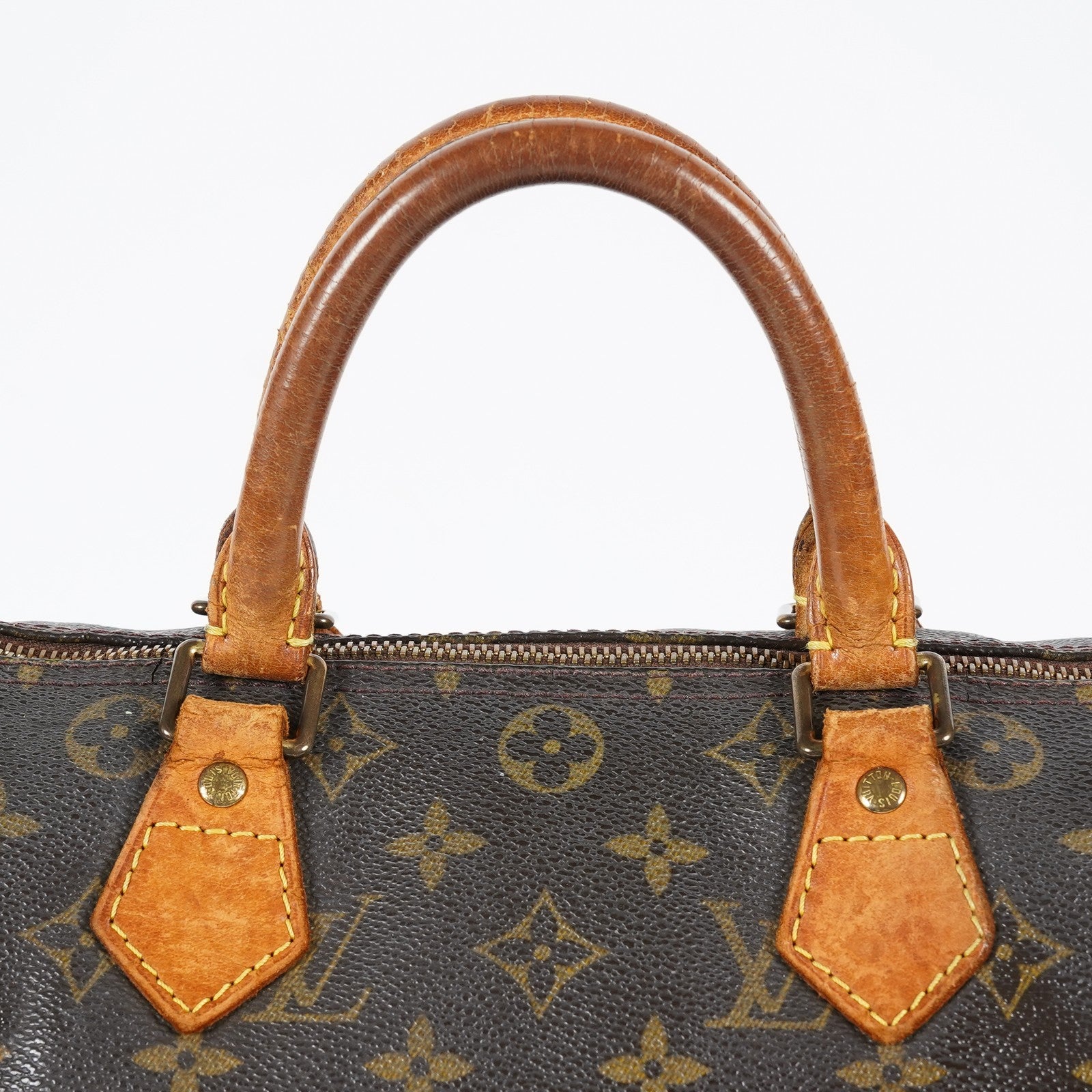 Louis Vuitton Speedy 30 M41526 Monogram Canvas Bag Brown Vintage 07A064118408