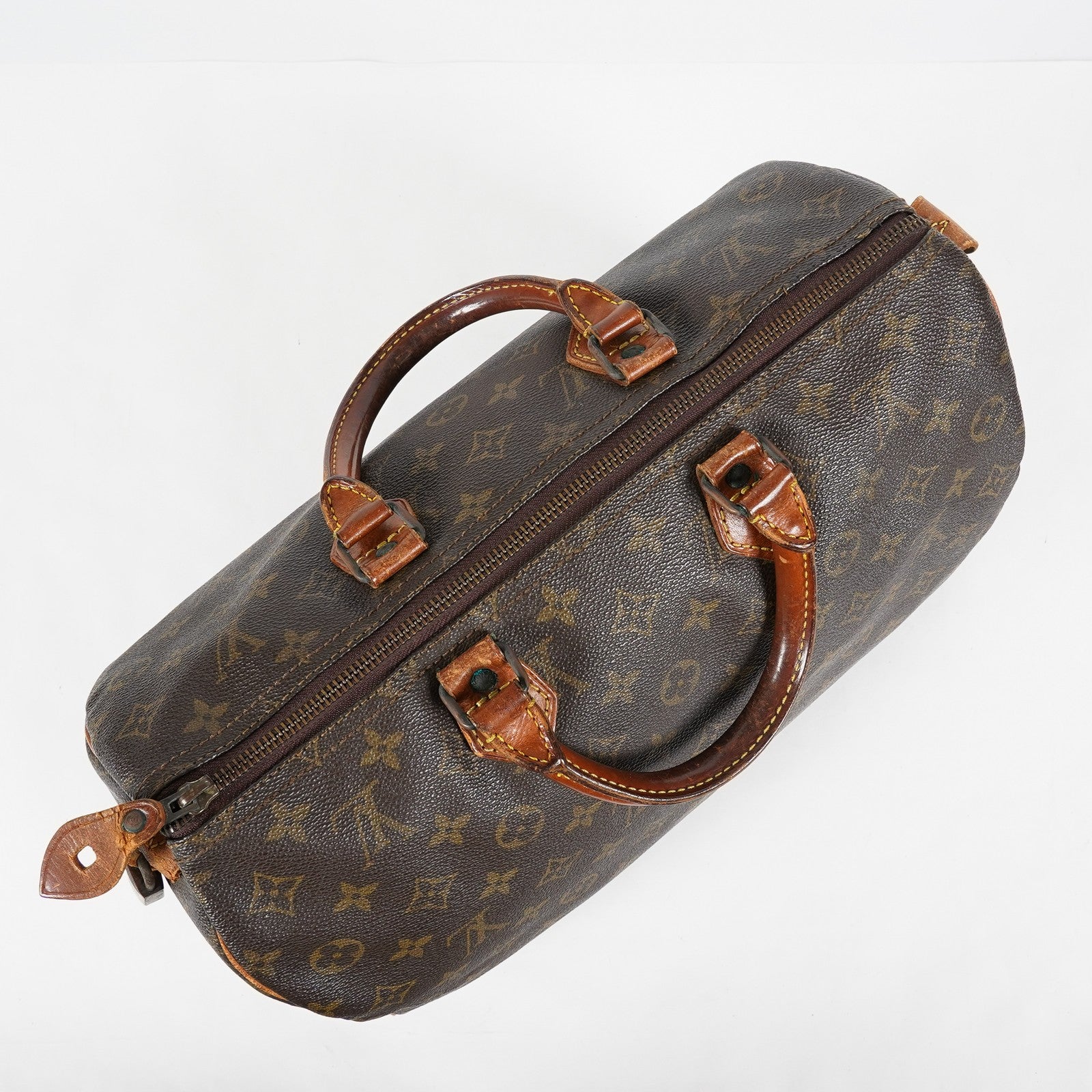 Louis Vuitton Speedy 35 M41524 Monogram Canvas Hand Bag Brown Used 07E103850017