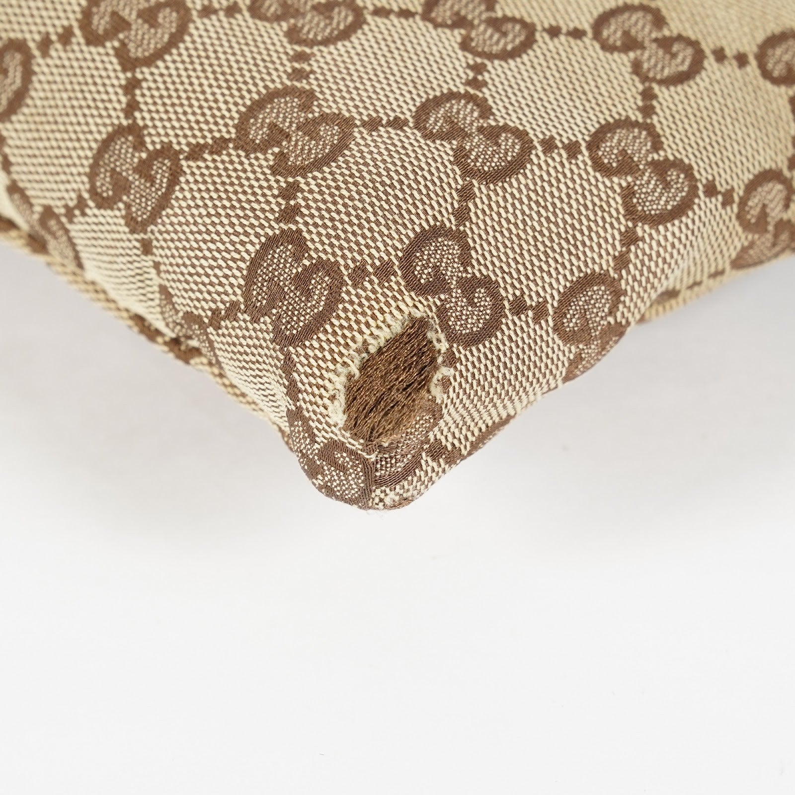 GUCCI GG Canvas Waist Belt Body Bag Beige Brown Vintage Used Womens 08E141870008