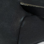 Hermes Herbag Ado Backpack 30cm Black Canvas Leather Used Auth 09E125940011