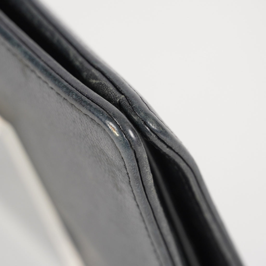 Vintage CHANEL Leather Black Bifold Wallet Classic Purse 05E412310016