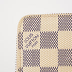 Louis Vuitton Zippy Wallet Damier Azur White Round Long PVC vintage 03T082000009