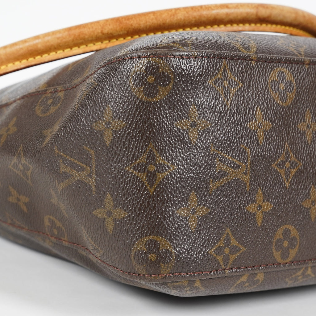 Louis Vuitton Looping GM M51145 Monogram Brown Shoulder Bag Vintage 07E033300019